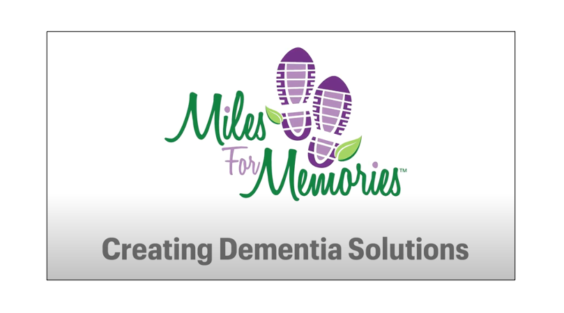 Miles for Memories Creating Dementia Solutions in-Post Logo with Border